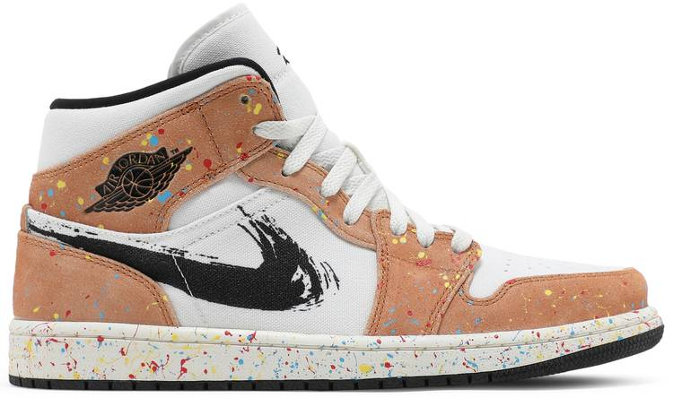 Air Jordan 1 Mid SE Brushstroke Paint Splatter DA8005-100